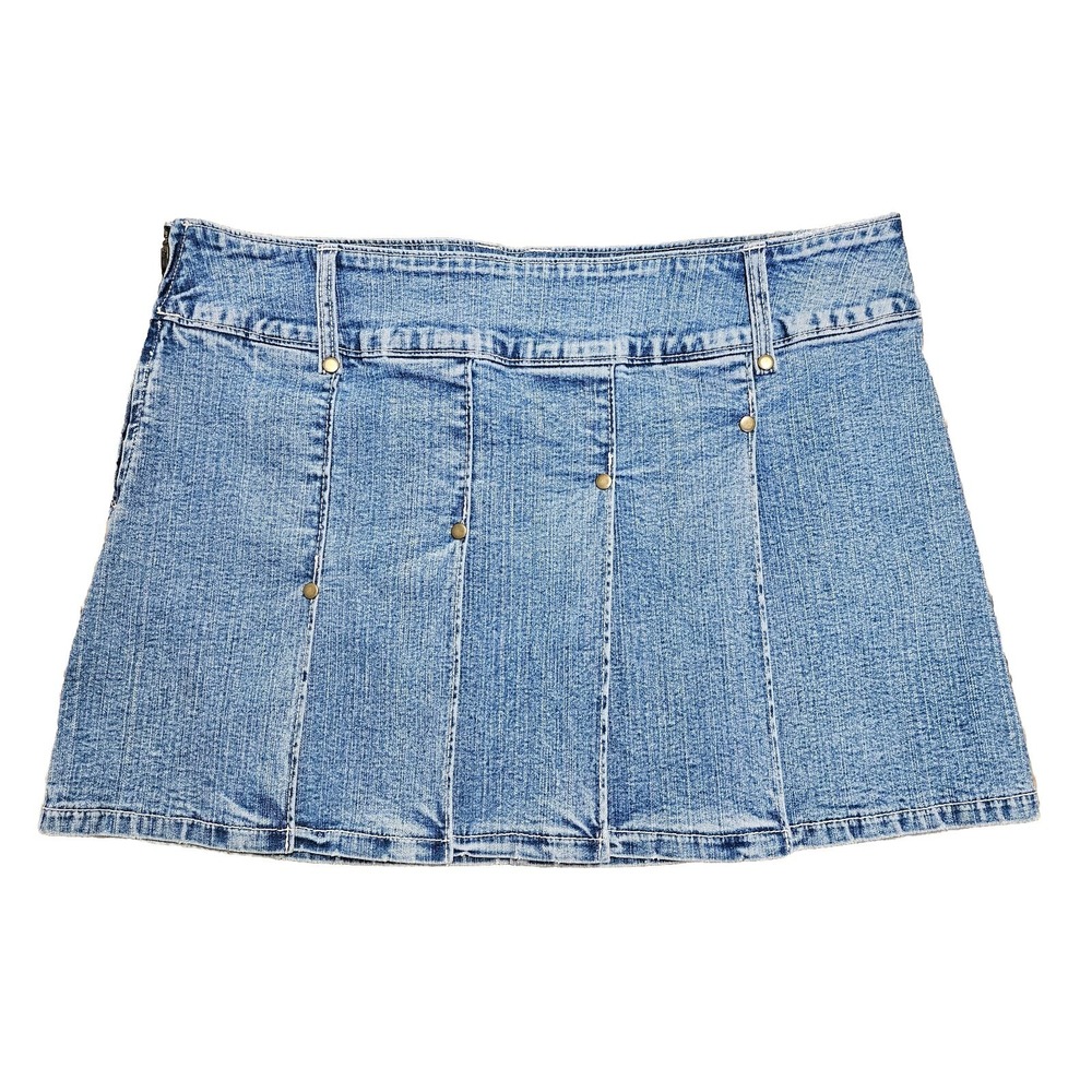 Vintage 90s Y2K Calvin Klein Jeans Pleated Stretch Mini Skirt Size 11 NWT
